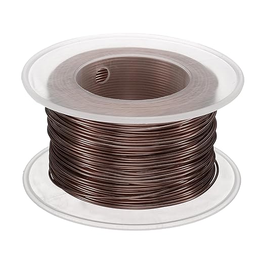 HARFINGTON Bonsai Wire Anodized Aluminum Training Wire Roll 0.8mm Gauge 98ft Length Bendable Bonsai Tree Wire for Garden, Horticulture, Landscape, Planting, Brown