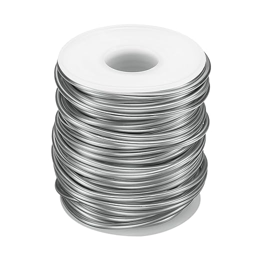 HARFINGTON Bonsai Wire Anodized Aluminum Training Wire Roll 2.5mm/10 Gauge 66ft Length Bendable Bonsai Tree Wire for Garden, Horticulture, Landscape, Planting, Dark Silver