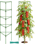 Halatool 72 Inch Extra Tall Tomato Cages for Garden, 2 Pack Heavy Duty Metal Plant Support Stakes for Climbing Plants, Adjustable Large Trellis for Outdoor Raised Garden Bed Vegetables Flowers Fruits