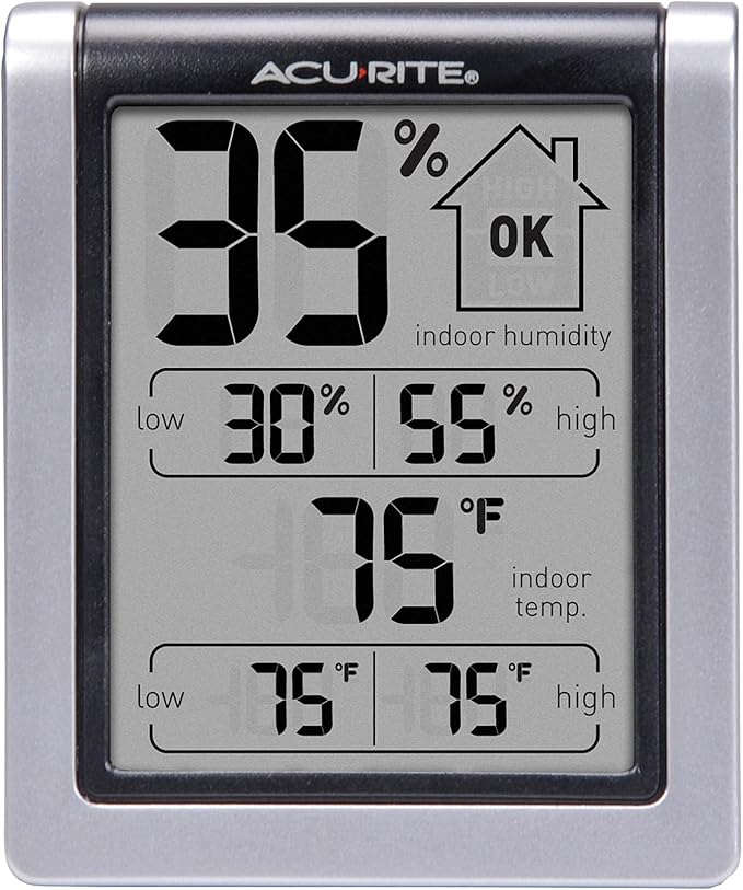 AcuRite Wireless Digital Indoor Thermometer and Hygrometer Monitor for Indoor Temperature and Humidity Measurements (00613)