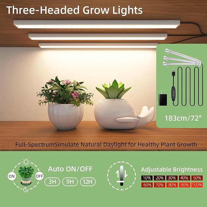 YAKANJ Plant Stand Indoor with Grow Light,8 Tiered Indoor Plant Stand,58" Tall Plant Flower Shelf,Creative Note Shaped Plant Holder for Home,Patio,Brown