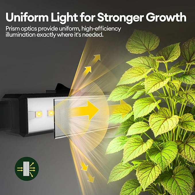 Maygrove Grow Lights for Indoor Plants, Sunlike Full Spectrum 5000K 1FT LED Growing Lamp 28W (4 x 7W), T5 Grow Light Strip for Seed Starting, Vegetables, Linkable, Black, 4-Pack