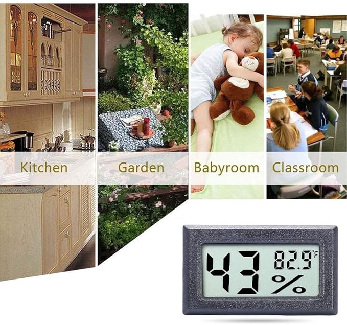 Goabroa Mini Hygrometer Thermometer Digital Indoor Humidity Gauge Monitor with Temperature Meter Sensor Fahrenheit (℉)