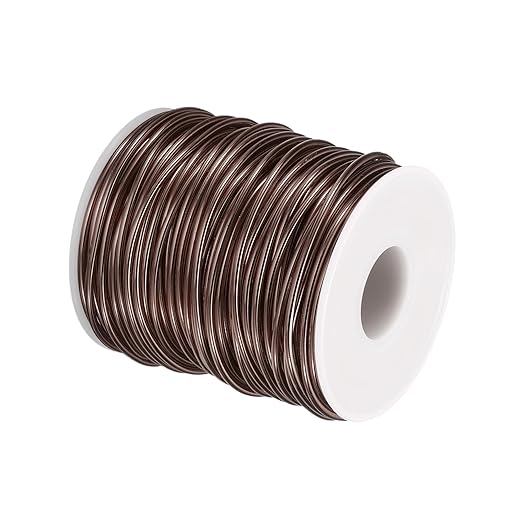 HARFINGTON Bonsai Wire Anodized Aluminum Training Wire Roll 2mm/12 Gauge 98ft Length Bendable Bonsai Tree Wire for Garden, Horticulture, Landscape, Planting, Brown