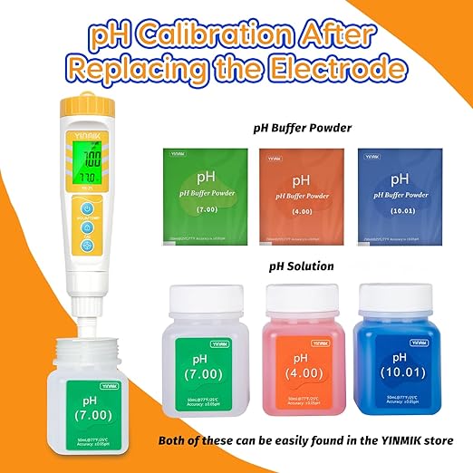 YINMIK pH Meter Replacement Probe, New Spear Tip pH Electrode for Food pH Meter, Digital pH Sensor for Food and Semi-Solid pH Tester