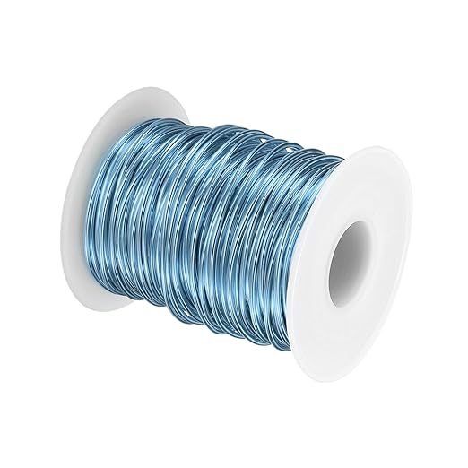 HARFINGTON Bonsai Wire Anodized Aluminum Training Wire Roll 1.5mm/15 Gauge 98ft Length Bendable Bonsai Tree Kit for Garden, Horticulture, Landscape, Planting, Gray Blue