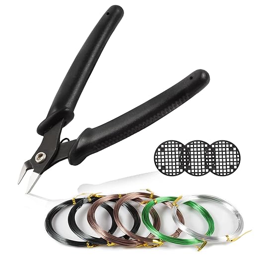 Aluminum Bonsai Training Wire Bonsai Tree Wire 1mm Bonsai Wire Cutter Flower Pot Hole Mesh Pad Bonsai Wire for Bonsai Trees Bonsai Wire and Bonsai Tool Kit