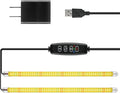 iPower LED Plant Growing lamp, Full Spectrum Grow Light Strips for Indoor Plants with 3/9/12H Timer & 10 Dimmable Levels, for Greenhouse Hydroponics Succulent, 2 Tubes