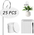 25 Pcs Plant Labels, Acrylic Plant Tags for Outdoor Garden Waterproof, Plant Labels with Stainless Steel Stake and Pen, Garden Labels for Seed, Potted Plant, Flower