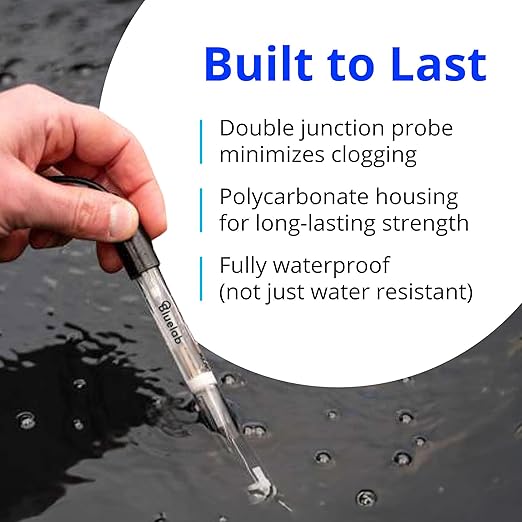 Bluelab PROBPH pH Probe for Water, Replacement Electrode for Meter, Monitor, and Controller with Easy Calibration, Tool for Hydroponic System and Indoor Plant Grow