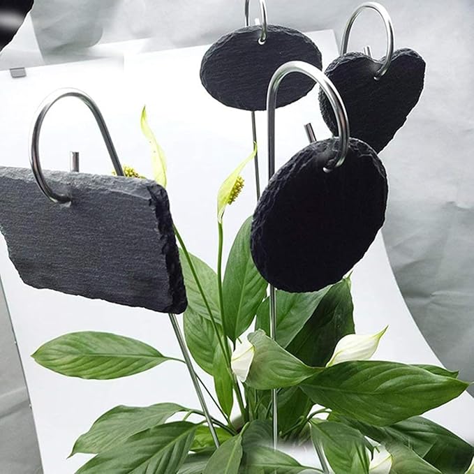 20Pcs Silver Stainless Steel Plant Label Hooks, Hanger Gardens Stake, Garden Markers Stake Plant Label Holder,Rustproof Deformed Garden Plant Sign Hooks Hanging Rods, Outdoor Hanging Brackets(20cm)