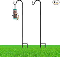 2 Pcs 45 Inch Shepherds Hook for Outdoor Adjustable Bird Feeder Pole Metal Steel Shepard Hooks for Hummingbird Stand Feeder Pole for Garden Plant, Lantern, Hanging Wedding Decor
