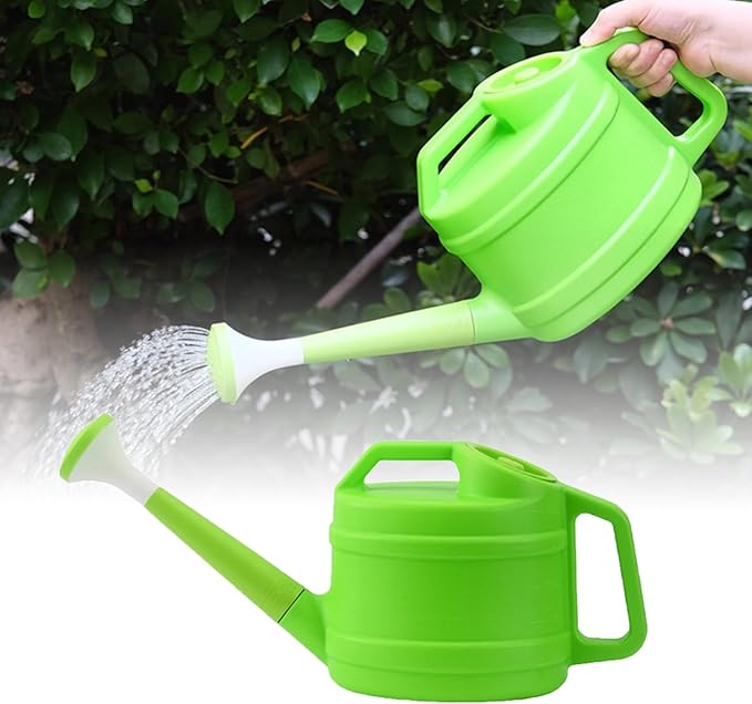 Watering Can for Plants with Sprinkler Head, Detachable Watering Can for House Plant Garden Flower, 2.5L Large Capacity Water Can Plastic Pot, Long Spout for Indoor Outdoor, 1/2 Gallon (Green)