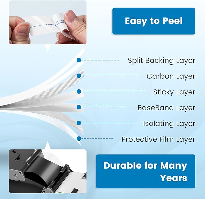 6X TZe 24mm 0.94 Laminated White TZ Tape Replace for Brother Label Maker Tape 1 Inch TZe-251 Compatible with Brother P-Touch Label Maker Refill 24mm White for PT-D600 D610BT P700 P710BT P750W P910BT