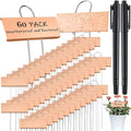 Maitys 62 Pcs Metal Plant Labels Garden Markers Outdoor Weatherproof 10.6 Inch Stainless Steel Nursery Tags Reusable Bulk with Pens for Flower Fruit Vegetable Seedling (Rose Gold Label with Black Ink)