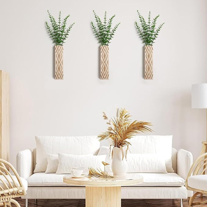Wall Mounted Vases Planter Geometric Pattern Hanging Floral Arrangements Container for Home Office Decors