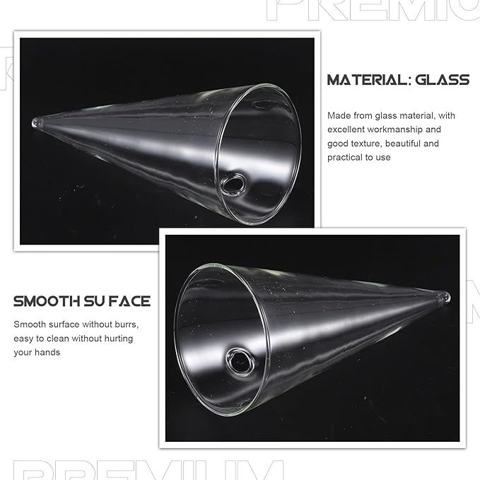 BESPORTBLE Hanging Hydroponic Glass Vase with Fish Tank Design, Wall-Mounted Plant Propagation Station for Indoor Greenery, Includes Large Cone Pot and No-Trace Nail Crystal Mud
