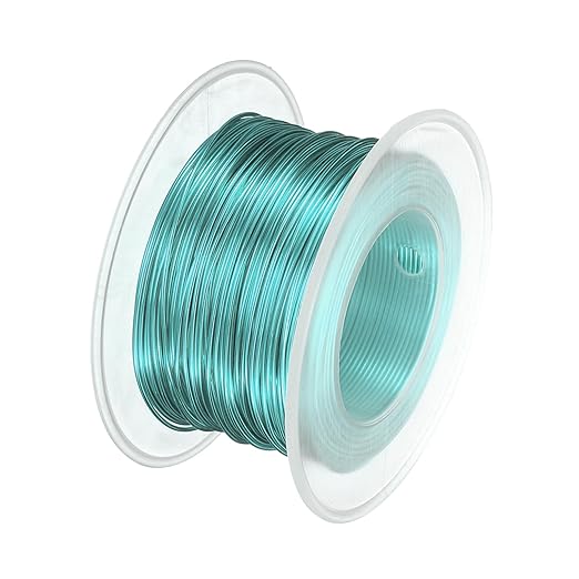 HARFINGTON Bonsai Wire Anodized Aluminum Training Wire Roll 0.8mm Gauge 98ft Length Bendable Bonsai Tree Wire for Garden, Horticulture, Landscape, Planting, Light Blue