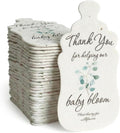 15pcs Green Baby Bottle-Shaped Gift Tags with Wildflower Seeds - Writable Gift Wrap Tags for Baby Showers, Mother's Day Present, Party Favors, DIY Crafts, & Earth Day Decorations