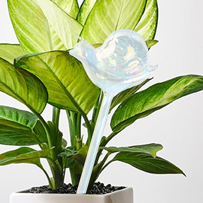 Self Watering Globes, High Borosilicate Glass Snail Design, Large Capacity Automatic Plant Waterer for Indoor Outdoor Plants, Fits Potted Herbs Succulents Office Flora (2pcs)