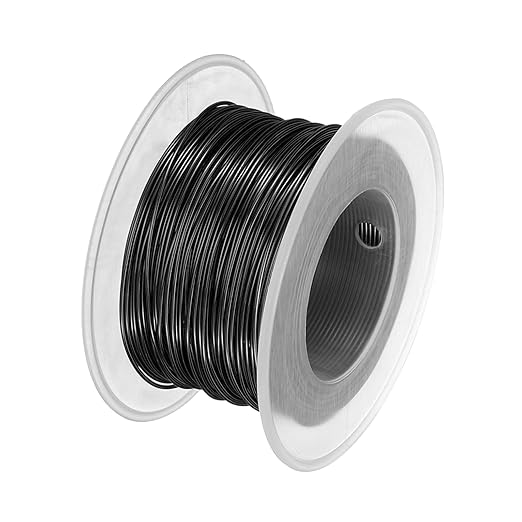 HARFINGTON Bonsai Wire Anodized Aluminum Training Wire Roll 0.8mm Gauge 98ft Length Bendable Bonsai Tree Wire for Garden, Horticulture, Landscape, Planting, Black