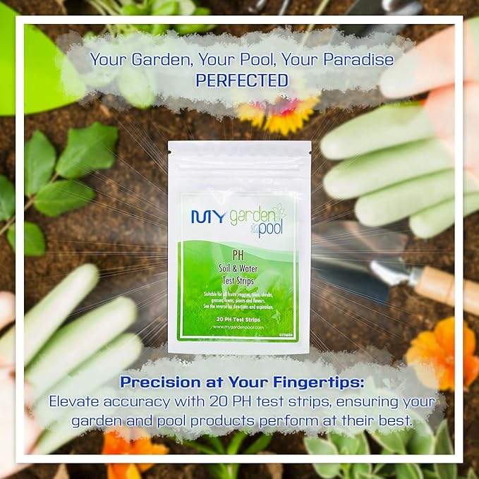 Espoma Organic Soil Acidifier 6 lbs Bag With My Garden Pool PH Test Strips 20 ct. - Acidify, Enhance Hydrangea Color, Embrace Organic Gardening, Achieve Optimal Balance