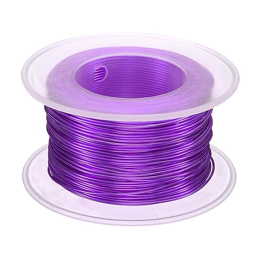 HARFINGTON Bonsai Wire Anodized Aluminum Training Wire Roll 0.8mm Gauge 98ft Length Bendable Bonsai Tree Wire for Garden, Horticulture, Landscape, Planting, Dark Purple