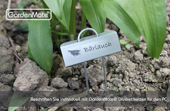 GardenMate 100-Pack Weatherproof Mini Metal Plant Labels, Height 5 3/4'', Label Area 7/8'' x 2 1/2''
