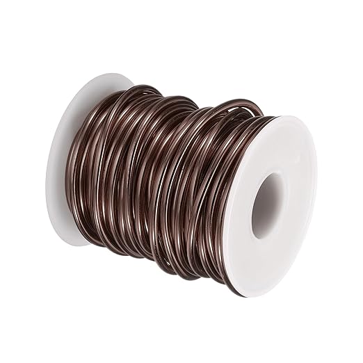 HARFINGTON Bonsai Wire Anodized Aluminum Training Wire Roll 3mm/9 Gauge 33ft Length Bendable Bonsai Tree Wire for Garden, Horticulture, Landscape, Planting, Brown
