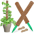 Sukh Moss Totem Pole - Moss Pole for Plants Monstera 2 Pcs 15.7 Inch Coco Coir Pole for Climbing Indoor Potted Plants Training Grow Upwards with Jute String Moss Stick for Plant Support Extension