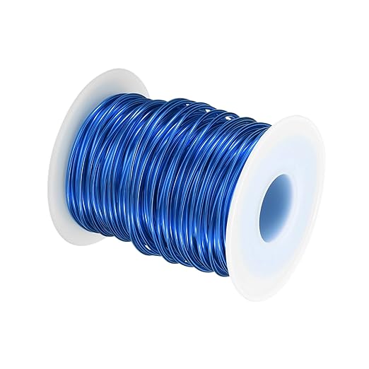 HARFINGTON Bonsai Wire Anodized Aluminum Training Wire Roll 1.5mm/15 Gauge 98ft Length Bendable Bonsai Tree Wire for Garden, Horticulture, Landscape, Planting, Blue