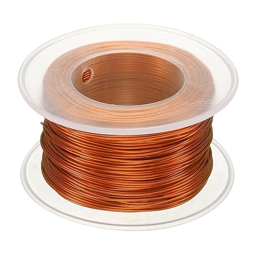 HARFINGTON Bonsai Wire Anodized Aluminum Training Wire Roll 0.8mm Gauge 98ft Length Bendable Bonsai Tree Wire for Garden, Horticulture, Landscape, Planting, Reddish Orange