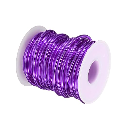 HARFINGTON Bonsai Wire Anodized Aluminum Training Wire Roll 3mm/9 Gauge 33ft Length Bendable Bonsai Tree Wire for Garden, Horticulture, Landscape, Planting, Dark Purple