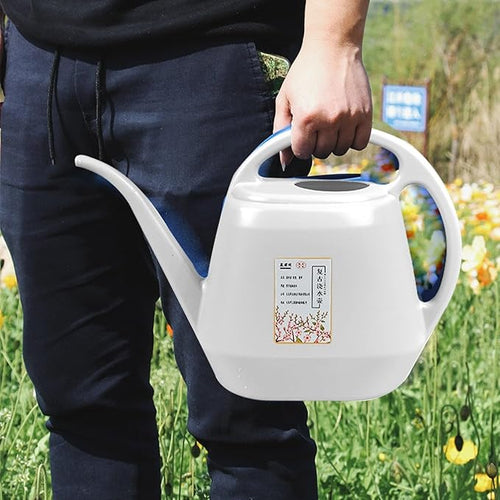 1 Gallon Long Spout Plastic Watering Can with Handle Lightweight Large Watering Can for Garden Flower House Office Indoor Plants Succulent Bonsai