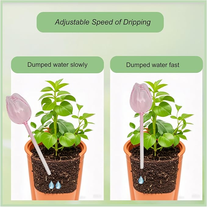 4 Pack Self-Watering Globes for Plants, Automatic Watering Bulbs for Indoor Outdoor Plants, Plant Watering Spikes for Vacation
