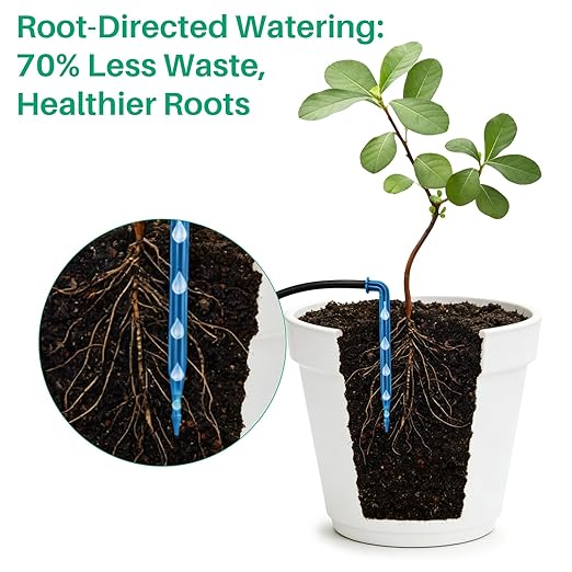 NFESOLAR 3W Solar Automatic Drip Irrigation Kit with LCD Timer, Customizable Watering Duration 1–30min & Interval 3h–7d, Anti-Siphoning Device for Potted Plants, Balcony, Garden, Patio, Vacation