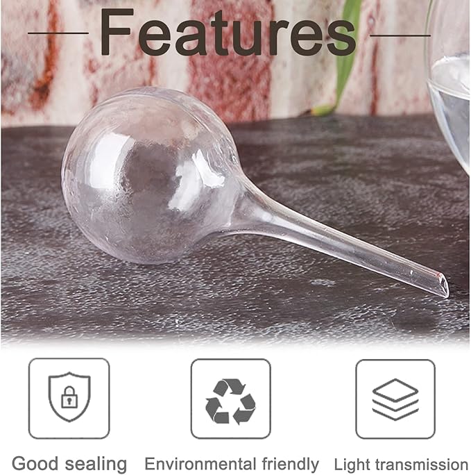 8 Pcs Clear Plant Watering Globes,Plastic Self-Watering Bulbs,Automatic Watering Globes,Garden Water Device for Plant Indoor Outdoor