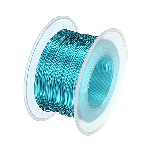 HARFINGTON Bonsai Wire Anodized Aluminum Training Wire Roll 0.8mm Gauge 98ft Length Bendable Bonsai Tree Wire for Garden, Horticulture, Landscape, Planting, Lake Blue