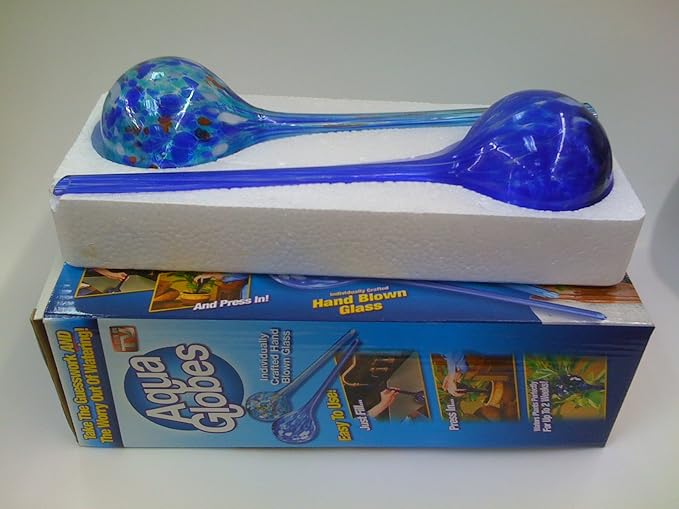 Aqua Globes AG011706 Glass Plant Watering Bulbs, 2-Pack