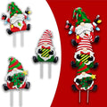 3 Pack Metal Christmas Yard Signs Decor for Multiple Stacked, Christmas Yard Stakes with Gnomes Fall Yard Decor for Outside Garden Yard Lawn Porch