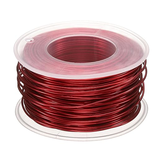 HARFINGTON Bonsai Wire Anodized Aluminum Training Wire Roll 1mm/18 Gauge 98ft Length Bendable Bonsai Tree Wire for Garden, Horticulture, Landscape, Planting, Red