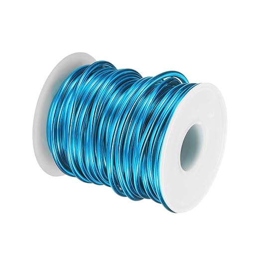 HARFINGTON Bonsai Wire Anodized Aluminum Training Wire Roll 3mm/9 Gauge 33ft Length Bendable Bonsai Tree Wire for Garden, Horticulture, Landscape, Planting, Sky Blue
