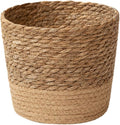 Jute Rope Plant Basket Indoor Modern Woven Flower Pot Basket Seagrass Storage Organizer Planter Rustic Decorative Plant Containers Cover Laundry Bin for Porch Living Room Entryway (6.88×6.88×4.72Inch)