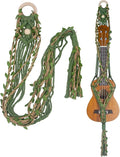 Macrame Ukulele Hanger Wall Mount - Handwoven Holder for Soprano Ukulele, Boho Wall Decor, Natural Cotton Rope with Protective Padding