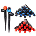 Maotong 32 Pack New Easy-Connect Drip Emitters Sprays for 1/4" Drip Irrigation Tubing (16 Pcs Quick-Connect Emitters Vortex+16 Pcs Quick-Connect Emitters Stream)