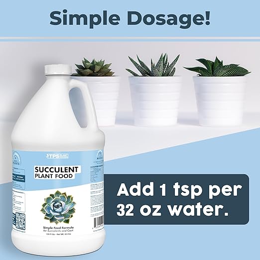 Succulent Fertilizer – Liquid Plant Food for Compact Growth, Vibrant Color & Stronger Root Development, 1 Gallon