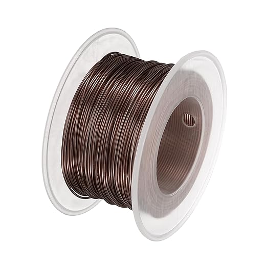 HARFINGTON Bonsai Wire Anodized Aluminum Training Wire Roll 0.8mm Gauge 98ft Length Bendable Bonsai Tree Wire for Garden, Horticulture, Landscape, Planting, Brown