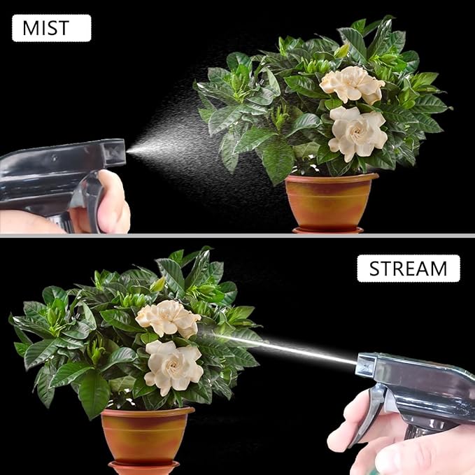 Plant Mister Glass Spray Bottle - 3 Pack 13oz Reusable Green with Adjustable Nozzle for Indoor Plants, Gardening, Cleaning, Hair Care & Household Use