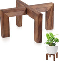 Vigordream Plant Stand, Indoor/Outdoor Wood Plant Holder, Single Flower Pot Stand, Sturdy Planter Stands(Walnut, Fit 5-12 Inch Pots)