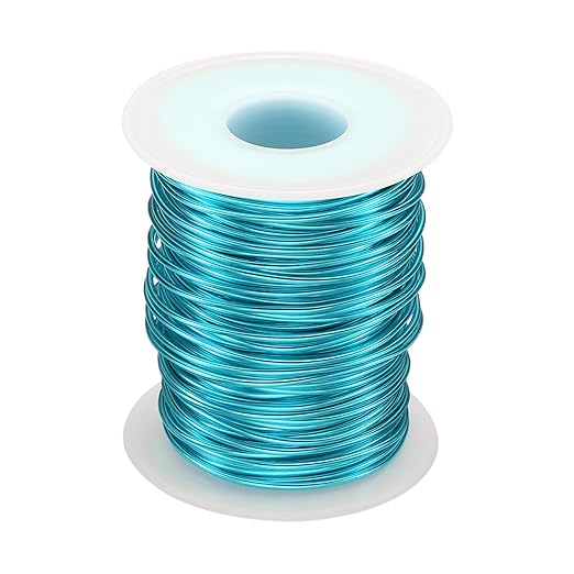 HARFINGTON Bonsai Wire Anodized Aluminum Training Wire Roll 1.5mm/15 Gauge 98ft Length Bendable Bonsai Tree Wire for Garden, Horticulture, Landscape, Planting, Lake Blue